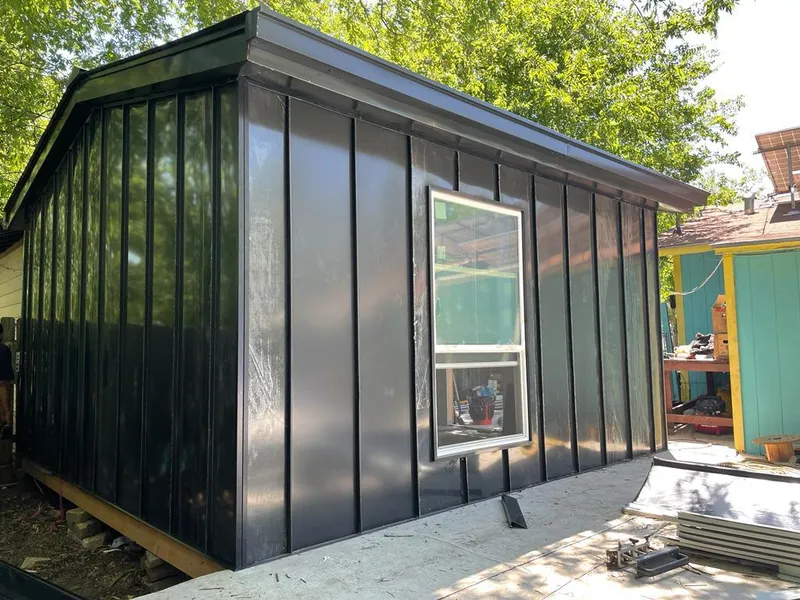 Black standing seam metal wall panels for Metal Roof Installation in Eastchester