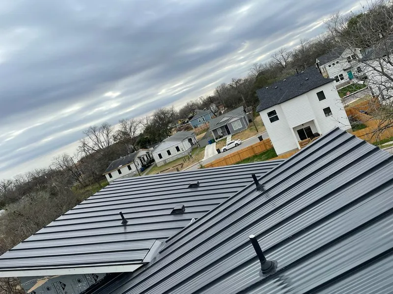 Standing seam metal roof panels with vents for Skylight Repair in Eastchester
